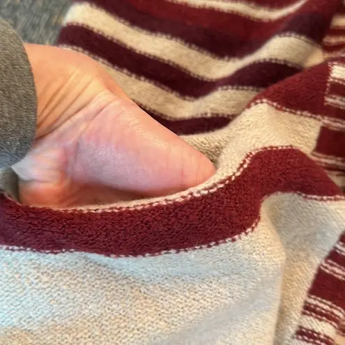 Lucky Brand  Wool Blend Cardigan Tan & Burgundy size M