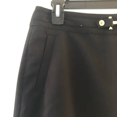 ep pro  Skort Black w/ Front Buckle Detail & Side Zipper Sz 8 EUC Golf Tennis