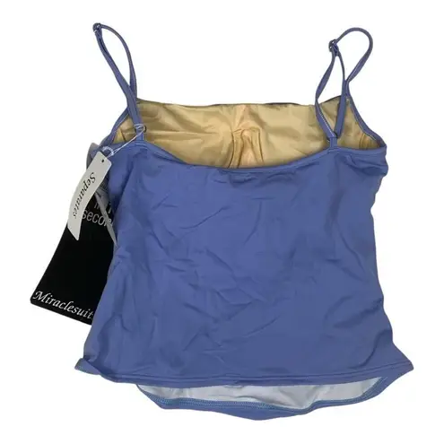 MiracleSuit women's size 10 medium Blue Tankini Top new separates slimming Kara
