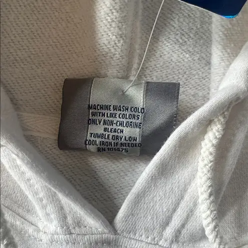 J. America Women’s White Embroidered MIAMI College Hoodie Size L NEW