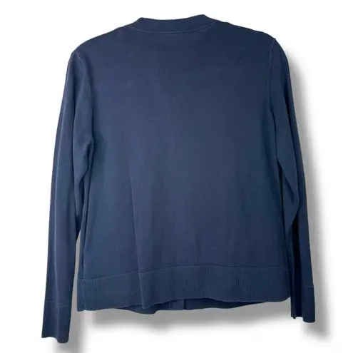 COS Modern Knit Cotton Color-Block Front Pockets Straight Fit Ribbed Cardigan