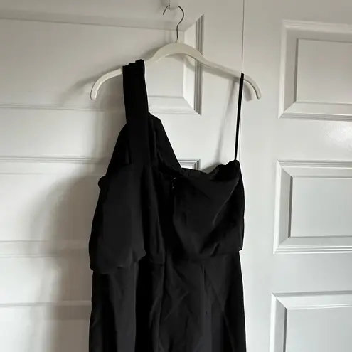 Halston Heritage Halston One-Shoulder Tess stretch crepe Jumpsuit size 10 NWT