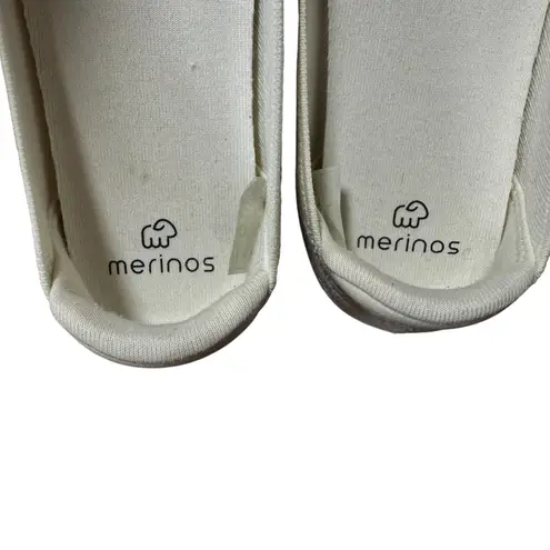 Merinos Women's White Knit Ballet Flats Size US 9 Comfort Minimalist Classic