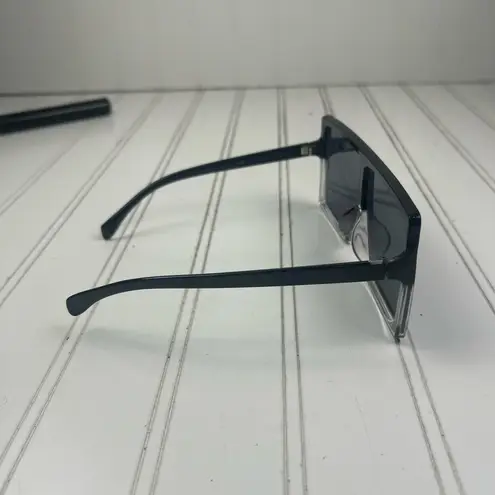 Oversized Square Black Shield Sunglasses Unisex Fashion Frame