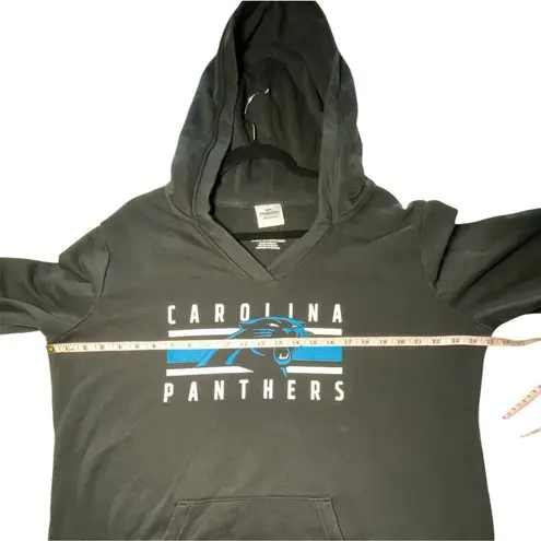 NFL  Carolina Panthers Blue Black LS Pockets Hooded Sweatshirt Size Womens 2XL