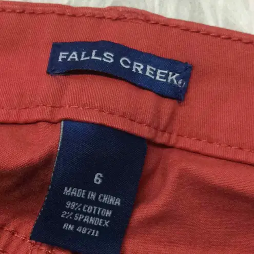 Falls Creek  five pocket twill pant in rust‎ Women’s Size 6