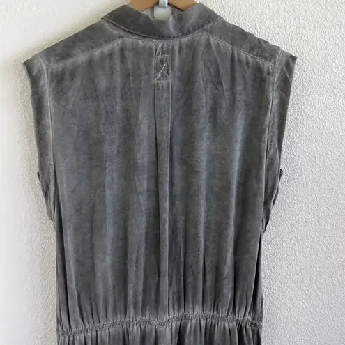 Soft Surroundings Charcoal Gray Camilla Wide Leg Jumpsuit Style 3AF67 Medium P