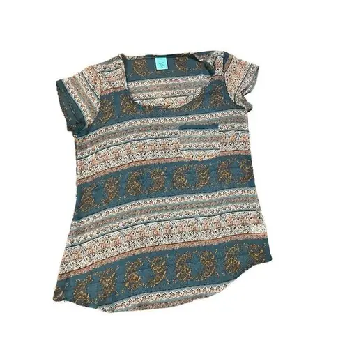 H.I.P. happening In the present Floral Med Sheer Blouse size medium