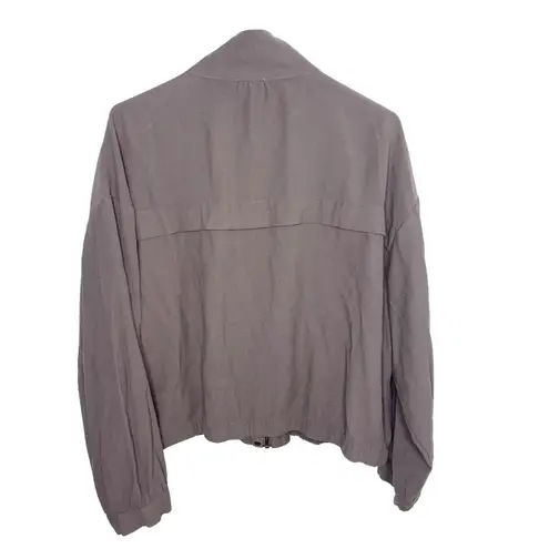 Nine West  taupe gray lightweight bomber jacket size XL