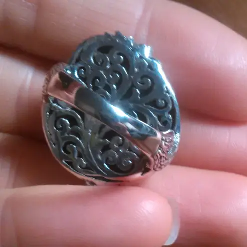 Bali Legacy Green Jade Sterling Silver Dragon Ring (Size 6)