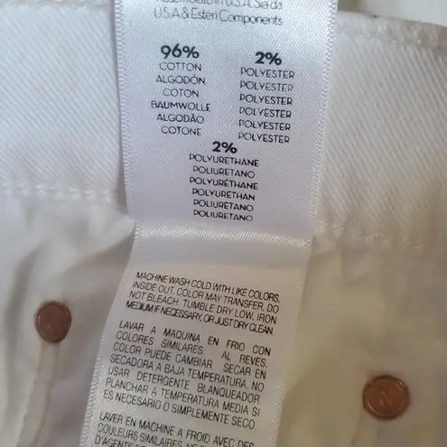 Mother Jeans The Rascal Slit Flip Short In Glass Slipper Mid Rise 2.5" I… White Size 29