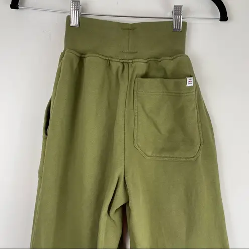 Veronica Beard x Sold Out Green Melanie Wide Leg Sweatpants Ankle Cropped