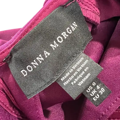 Donna Morgan Shift Swing Dress Purple Fuchsia Size 0 NWOT