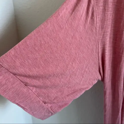 Papinella Heather Pink Attached Tie Soft Lightweight Stretchy Loungewear Robe XS