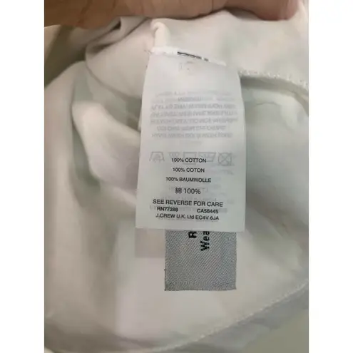 J.Crew White One Shoulder Ruffle Top Size Small #G7065