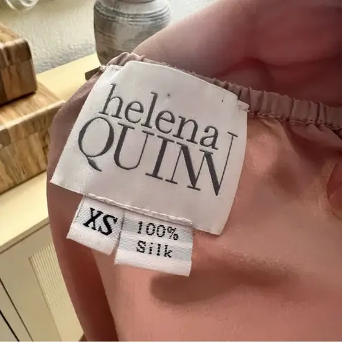 Helena Quinn Blush Pink 100% Silk Halter Top Size XS