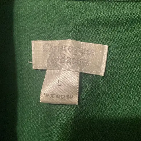 Christopher & Banks  Women’s Size Large Green 3/4 Sleeve Top