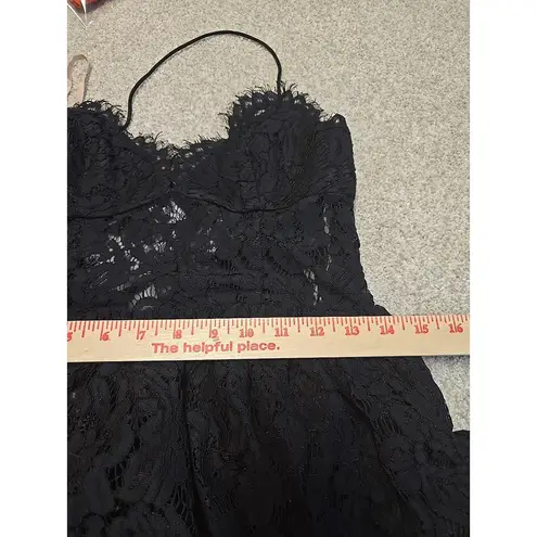 Fame and Partners NWT Size 6 Black 'Dark Romance' Lace Dress Sleeveless $249