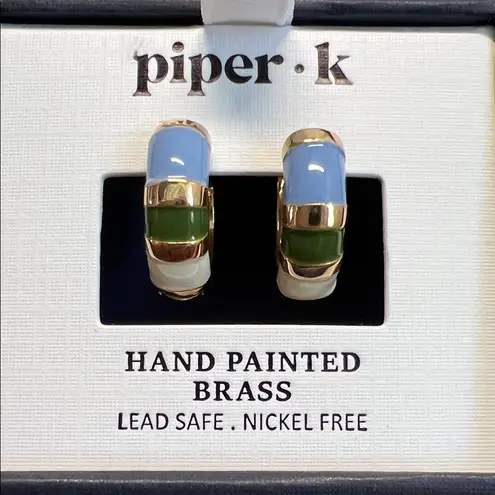 Piper K | Color Block Hoop Earrings