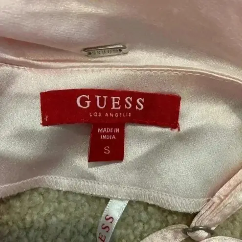 Guess ⭐️  silky pink tank top in size small