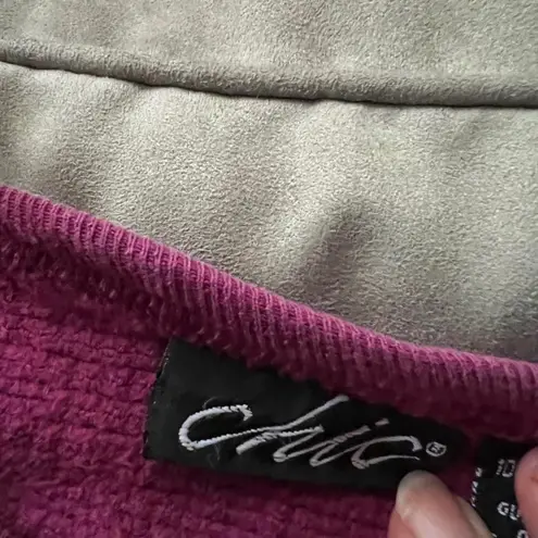 Vintage Chic 80s sunflower, waffle, print sweater Size M