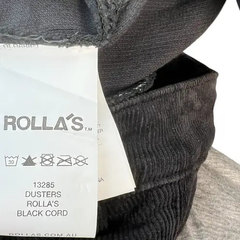Rolla's Dusters Corduroy Pants Straight Leg High Waist Cords Black Size 29