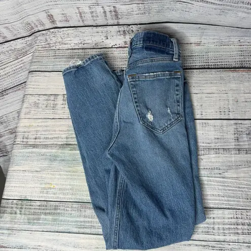 Abercrombie & Fitch Abercrombie 90s Straight Ultra High Rise Jeans Criss Cross Waist 0