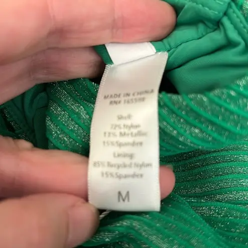 ANDIE Waikiki One Piece swimsuit Glitter sparkle Emerald Green size M NWT