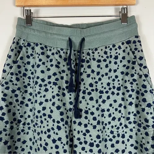 Boden Thelma Jersey Joggers Womens 6 Green Cropped Wide Leg Relaxed Earthy Indie