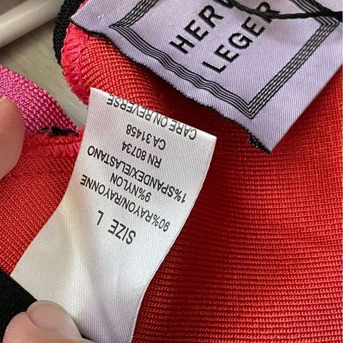 Herve Leger Bikini Top NWOT bandage bright cutout womens Pink (large) chic swim