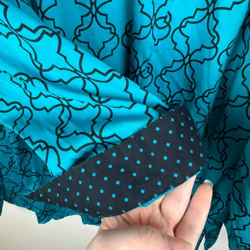 Catherines Womens Geometric Print Button Down Shirt Size 3X Office Casual Comfy - Image 2