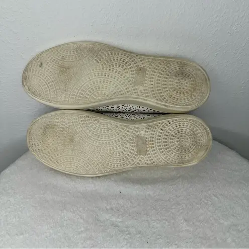 Alaia Size 9 White Tan Laser Cut
Leather Lace