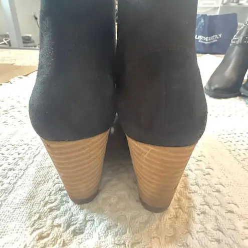 Dr. Scholl's 10 Ceelia faux suede wedge lace up ankle boot 2587 Black