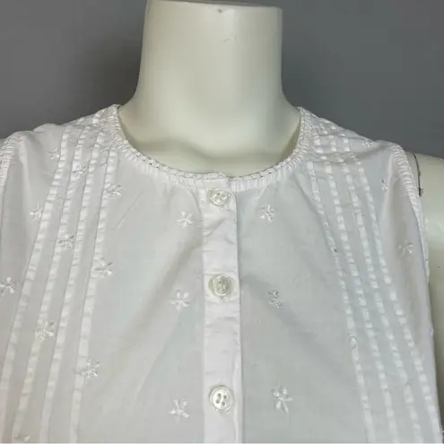 Cotton Nightgown White Embroidered Classic Sleeveless Ribbon Gilligan & O‘Malley