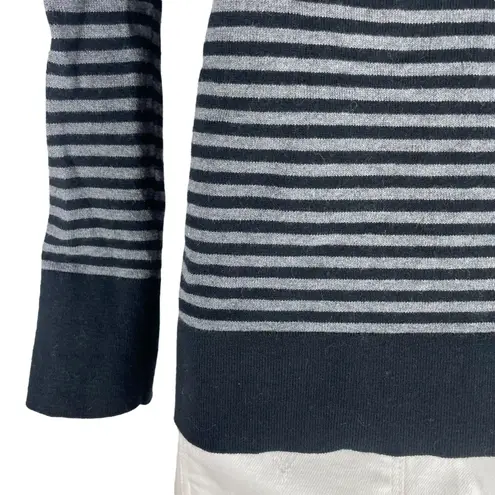 Acrobat Cashmere Blend Sweater Cold Shoulder Striped Size XS Black