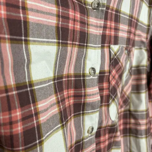 Outdoor Research Women's Kulshan Flannel Shirt Medium Relaxed Cinnamon Brown