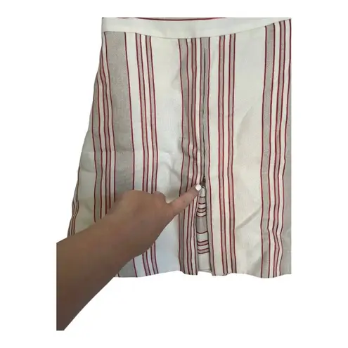 Audra Official Designer Linen Holiday Striped Mini High End Skirt Size 6
