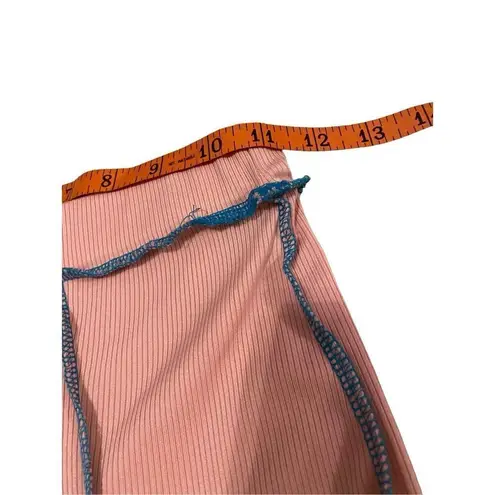 Ribbed Leggings Everyday Casual Stretch Pajamas Sleepwear Sleep Pants Blue