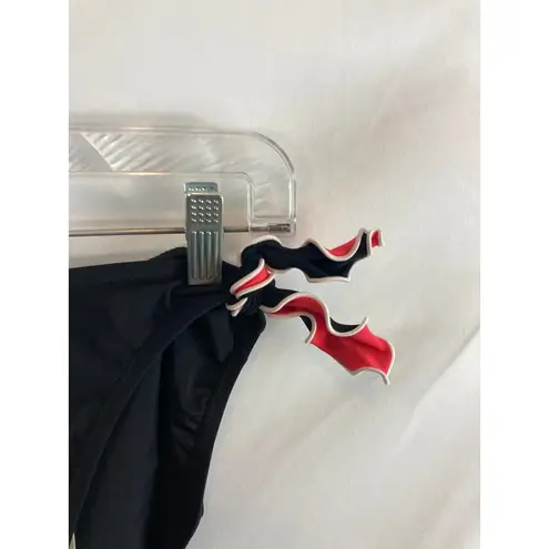 NWT Profile by Gottex black ruffle tie bikini bottom size 12