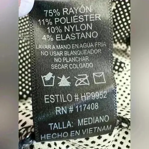 Chocolate Black and White Small Polka Dot Women's Trousers (503) Size M