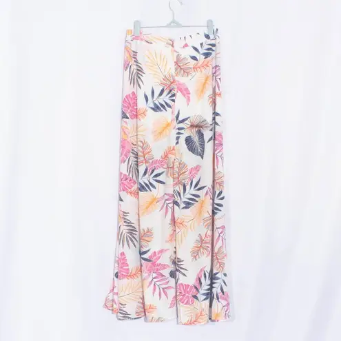 LULUS Side Slit Floral Wide Leg Pants Size M Size M