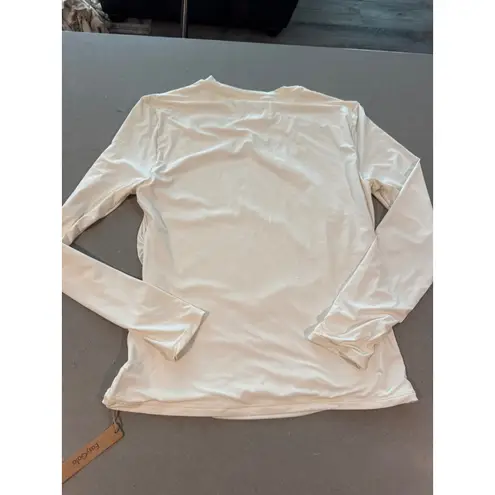 Easy Gala Women's XL Long Sleeve Ruched Tunic Top Casual Everyday Tan