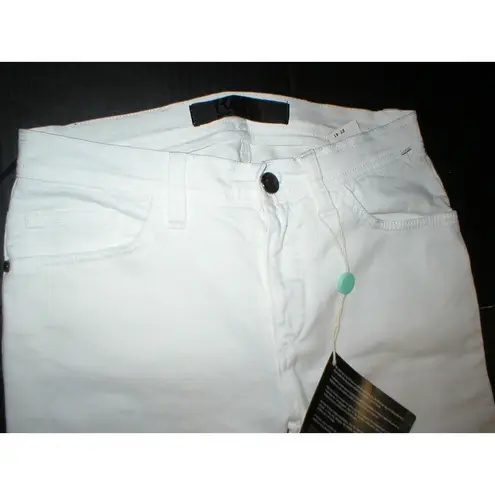 Karl Lagerfeld New NWT Designer White Jeans Womens Zipper Legs Skinny 27 Italy