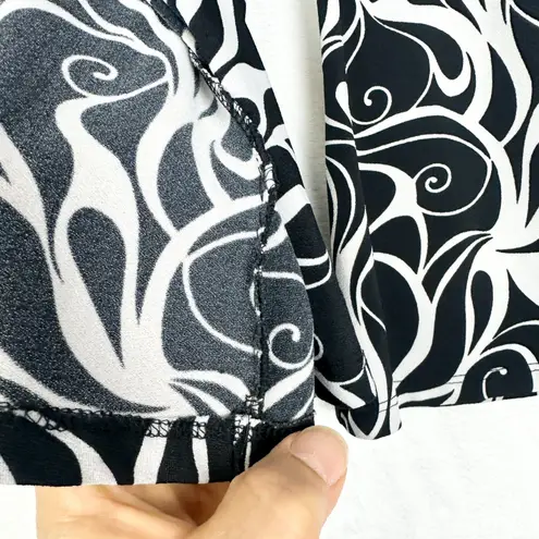 Vintage Poetry Y2K Babydoll Top Size Small Retro Swirl Open Slit Bottom Whimsy Black