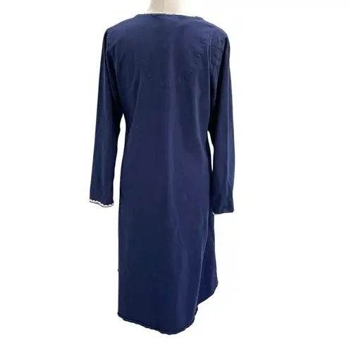 Eileen West Cottagecore Granny Feminine Romantic Nightgown Blue size Small