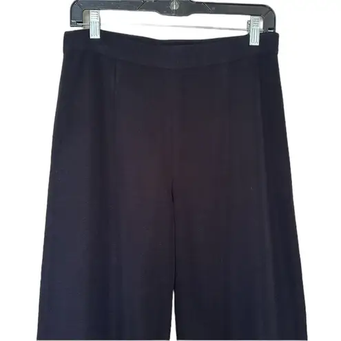 Misook Black Wide Leg Knit Pant Elastic Waist size XL