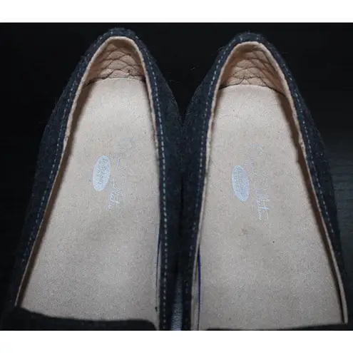 Dr. Scholls Women's Faxon Studded Slip On Loafers Charcoal Gray Flats Size 7.5