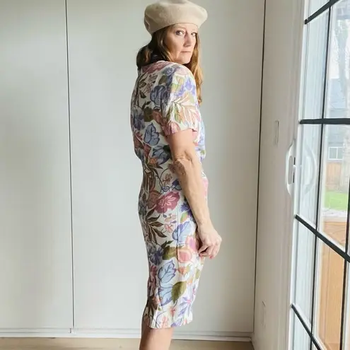 Vintage 90s Dress pastel Romantic Soft Girl Size Medium Wedding Guest Cottagecor Pink