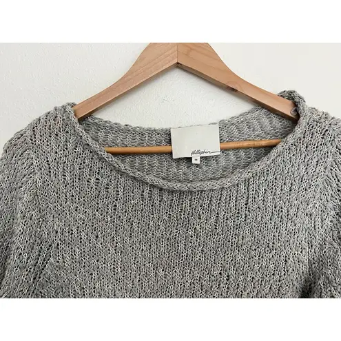 3.1 Phillip Lim Women's Gray Linen Blend Slouchy Knit Sweater M Coastal Grandma