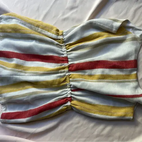 Dance & Marvel Red and Yellow Striped Jumpsuit Size M